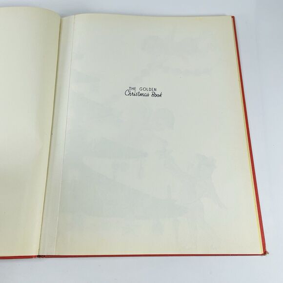 Vintage Big Golden Christmas Book 1955 LIBRARY BINDING Very Clean Crampton - Picture 10 of 16